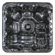 minipiscina idromassaggio esterno SPAtec 950B nero